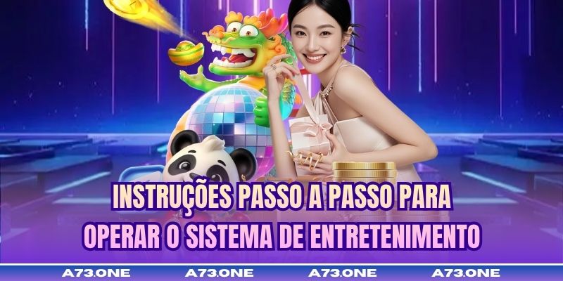 Instruções passo a passo para operar o sistema de entretenimento